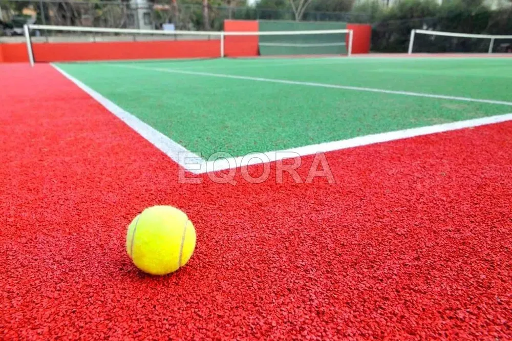 Бесшовное покрытие из резиновой крошки для теннисного корта в Сергиевом Посаде