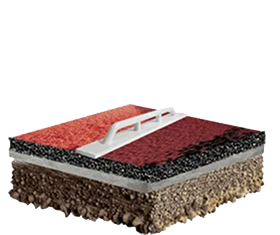 Фото Установка покрытия из резиновой крошки: Раскладка резинового покрытия.